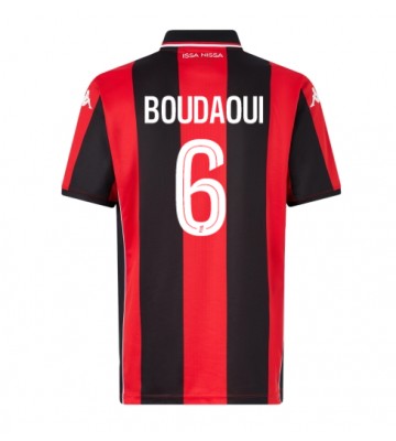 OGC Nice Hicham Boudaoui #6 Primera Equipación 2025-26 Manga Corta